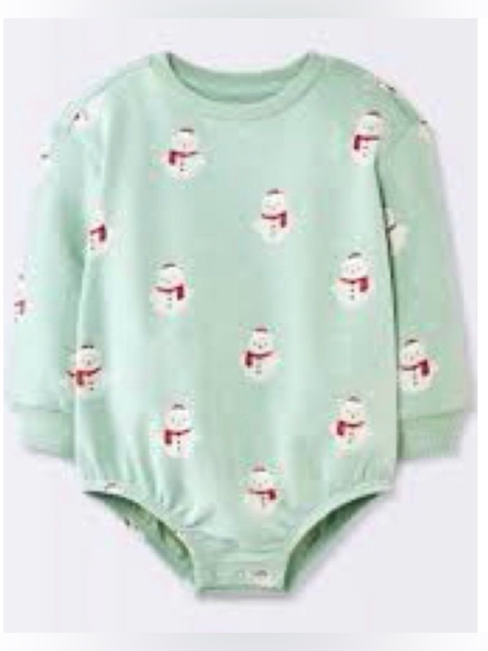 050K Cloud Island Infant Teddy Bear Snowman Bodysuit Sweater - Size: 0-3 months